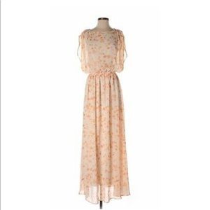 Orange Paper Crown Maxi Dress